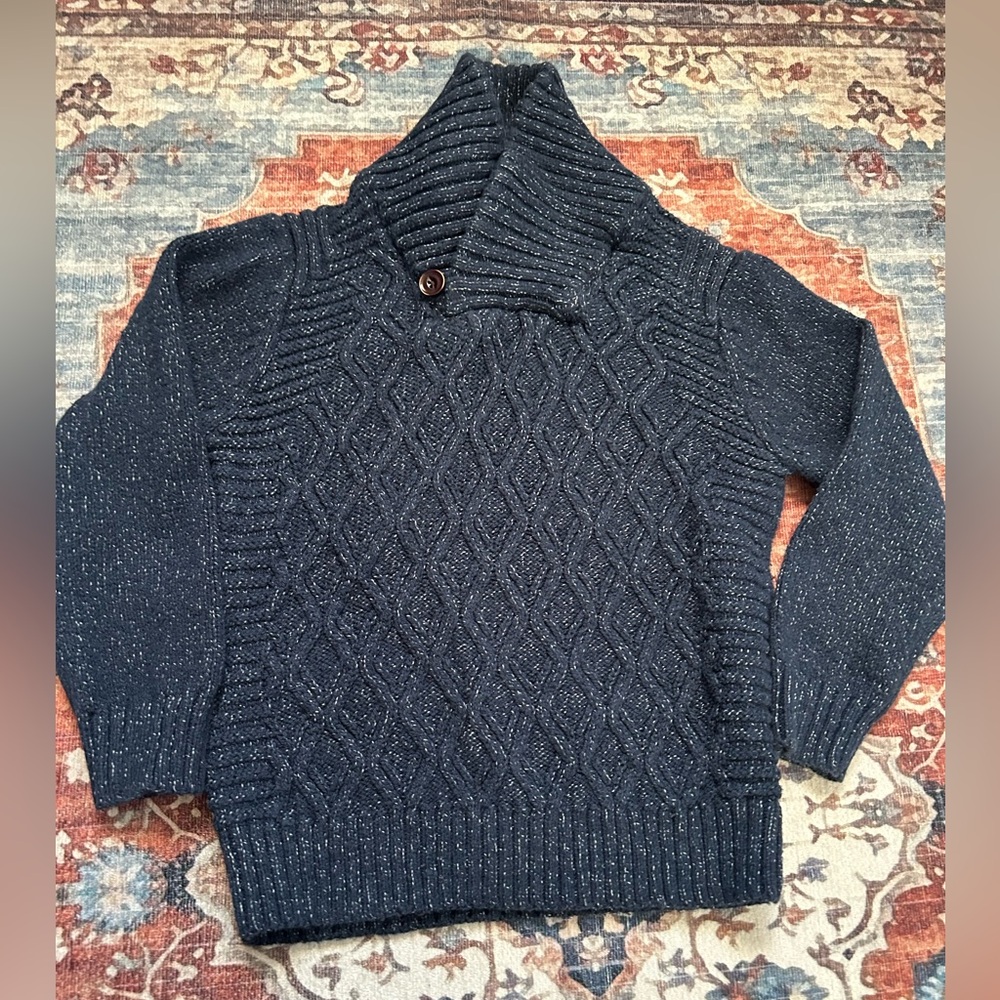 Cat & Jack Dark Blue Knit Sweater kids size 4t